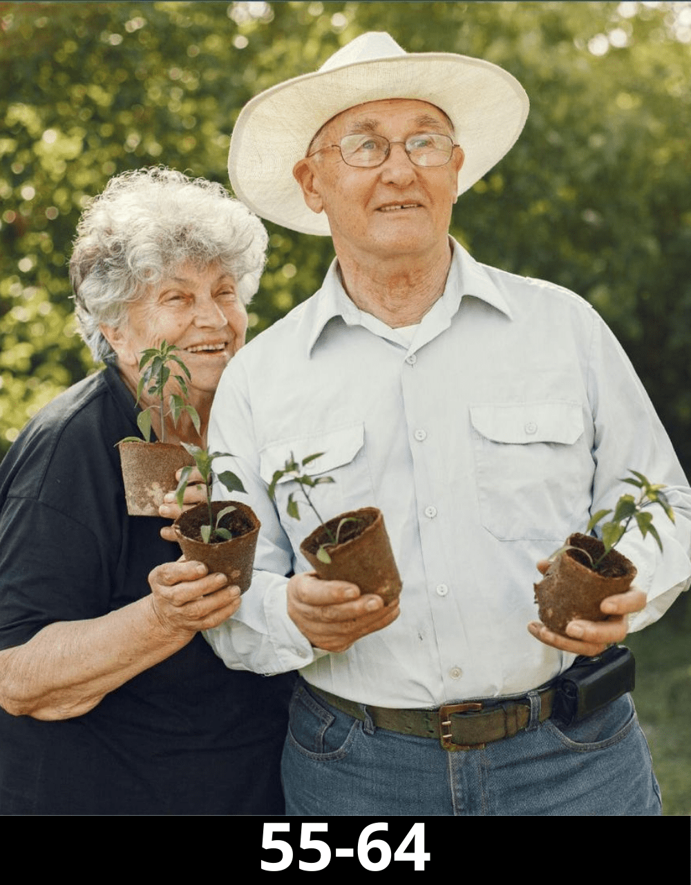 couple with 55 to 64 years old